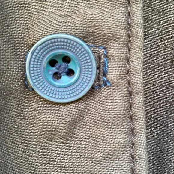 Anthropologie Hei Hei Delaine Women's Dark Olive Cotton Canvas Jacket Size 6 - Picture 10 of 14